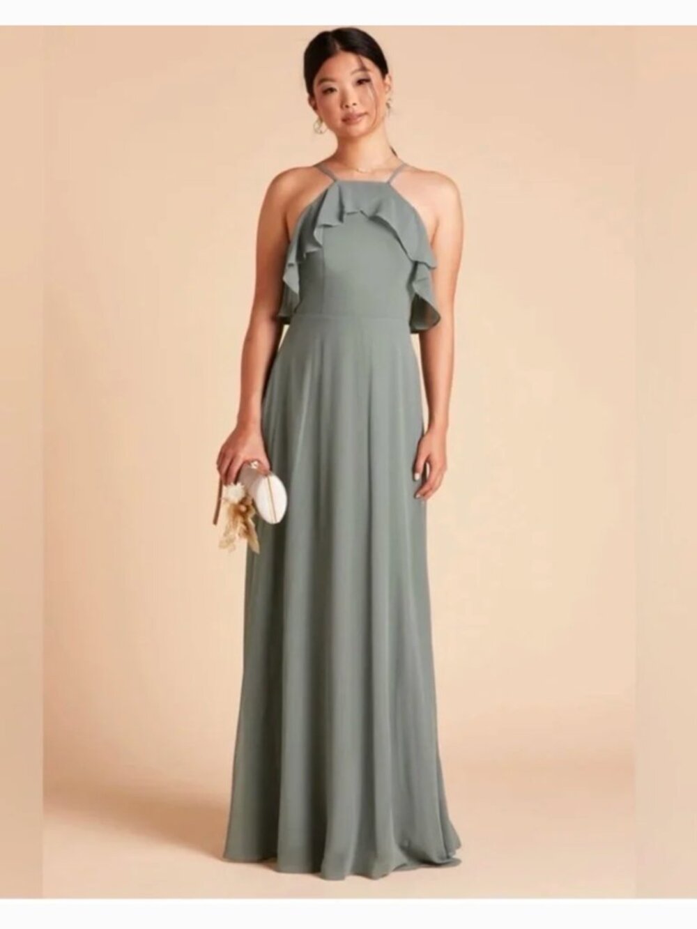 NWT Birdy Grey Chiffon Sea Glass Jules Bridesmaid Dress